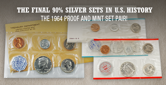 1964 US Proof and Mint Set Pair