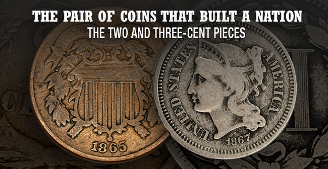 Obsolete US Coins - 2 and 3 Cent Combo