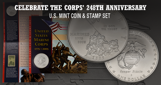 2005 Marine Corps Coin & Stamp Folio