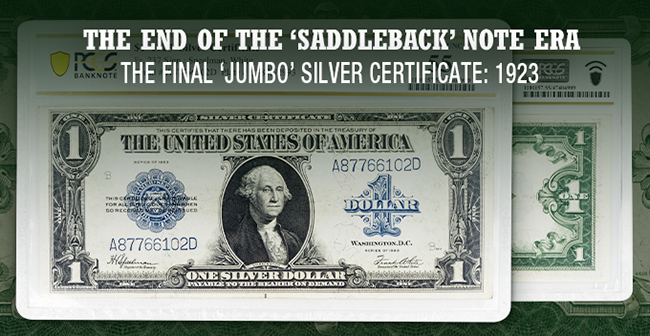 1923 $1 Silver Certificate - PCGS 55