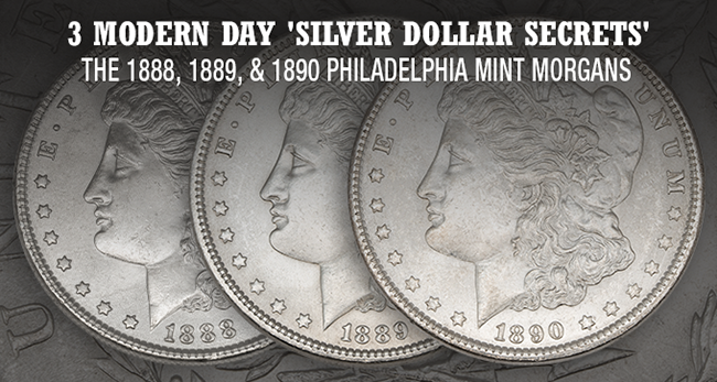 1888-1890 Philadelphia Morgan Silver Dollars Uncirculated