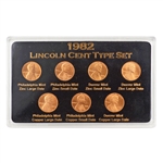 1982 Lincoln Cent Type Set - Large / Small Date