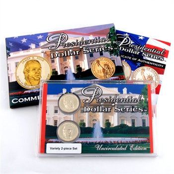2009 Presidential Dollars Upside Down Variety 2pc Set - James Knox Polk