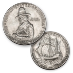 1920 Pilgrim Tercentenary Silver Half Dollar - Circulated