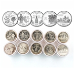 2000 50 States Quarters Collector Roll Set â€“ 10 P / 10 D - Uncirculated