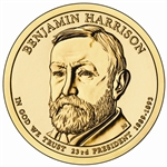 2012 Benjamin Harrison Dollar - Gold - Denver