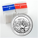 2012 Alaska Denali Quarter Rolls - P & D - Uncirculated