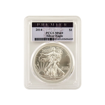 PCGS MS69 Details about   2014 American Silver Eagle 