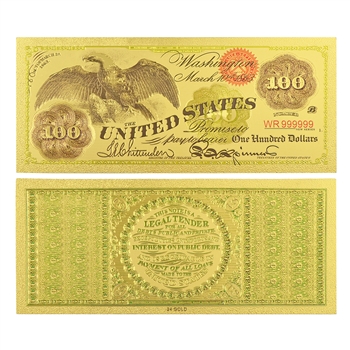 1863 $100 Legal Tender - Eagle - Gold Foil