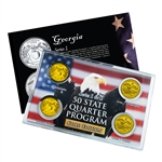 Georgia Series 1 & 2 - Four Piece Quarter Set - Gold Plated