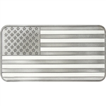 1 Ounce Silver American Flag Bar - .999 Fine Silver