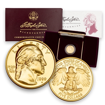 1999 George Washington $5 Gold - Uncirculated (OGP)