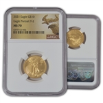 2021 American Eagle $10 Gold - Type 2 - NGC 70