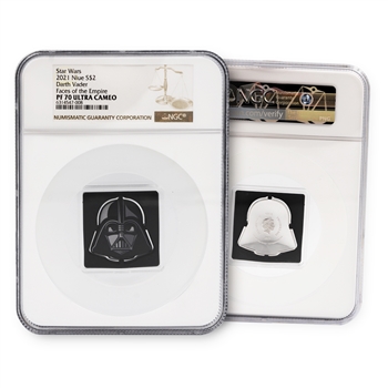 2021 Star Wars Face of the Empire 1 oz Silver Darth NGC 70