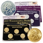 2000 Quarter Mania Precious Metal Set - Gold P / Plat D
