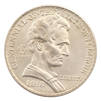 1918 Lincoln Illinois Commemorative Half Dollar - Uncirculated